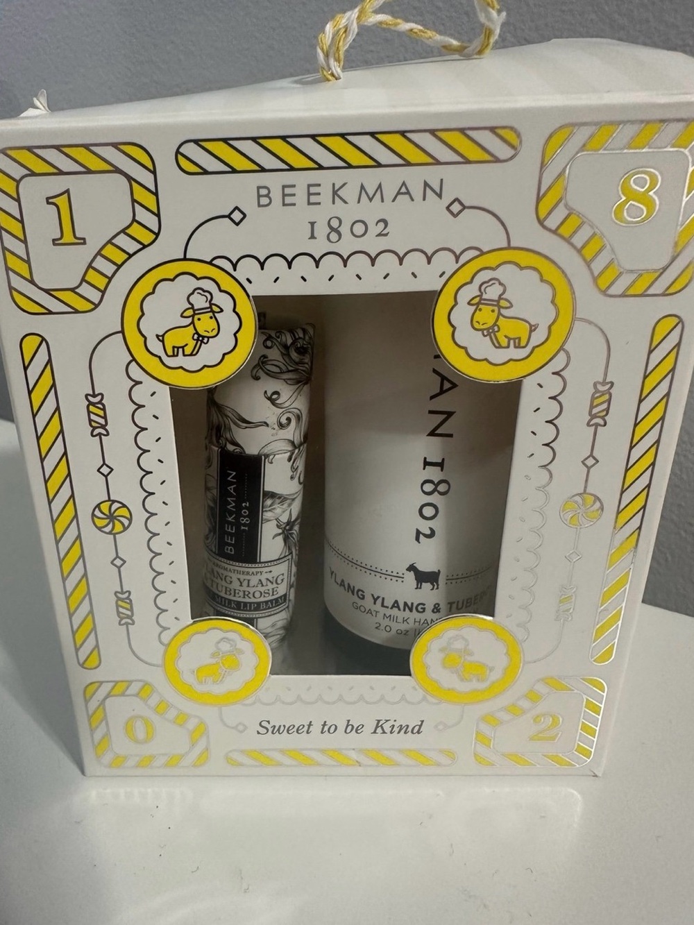 Beekman 1802 Ylang Ylang Tuberose 2oz Hand Cream & Lip Balm Set - New